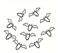 TEMU 10pcs Clips de Papel de Murciélago, Clips de Papel de Metal Negro, Clips de Clasificación de de Documentos de Oficina, Clips de Papel de Animal, Clips de Papel, Marcadores de Libros
