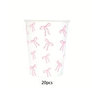 TEMU 10uds/20uds/50uds Coquette Vasos de Papel con , Vasos de 9Oz para Bebidas Frías y Calientes, Suministros para Fiestas de con
