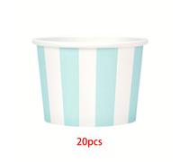 TEMU 10uds/20uds Vasos Azul para Snacks y Dulces, Vasos de Papel Azules para Helado, Tazones para Frías y Calientes, Regalos para , Baby Shower, Revelación de Género, Fiestas de