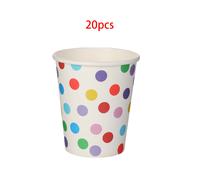 TEMU 10uds/20uds Vasos de Papel con de , Vasos Coloridos con Puntos Pintados para Bebidas Frías y Calientes, Decoración de Mesa, , , Picnic, Viajes, Suministros para Fiestas