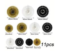 TEMU 11 Piezas de Abanicos de Papel en , Dorado y para , , Graduaciones, , Aniversarios y Otras Decoraciones de Fiestas, Decoración de y Colgantes