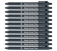 TEMU 12 bolígrafos negros con texto "Te Ama". Escritura , . Regalos perfectos para cristianos, de la Biblia. Regalos de Navidad