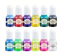 TEMU 12 Colores/Set de , Tinte/ de Color, Ideal para Teñir/Colorar y para Fabricación de Moldes Etc, Suministros para Fundición de Joyería (5 ml (0.17 oz)/Botella)