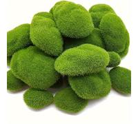 TEMU 12 de Artificial, 3 Tamaños de Piedras Cubiertas de Verde , Bolas de Verde Decorativas de para Jardines de , Arreglos Florales, Manualidades