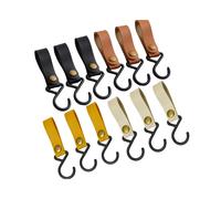 TEMU 12 Ganchos para Barra de Ropa, Ganchos en para Colgar, Ganchos para Camping, 16 x 2 cm, Plástico, Multifuncionales para Armario, Abrigo, Cocina, Baño
