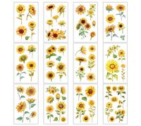 TEMU 12 Hojas de Tatuajes Temporales de Acuarela de , Decoración para Fiestas de Flores, Artículos , Stickers de Tatuajes Falsos Impermeables y de Larga Duración, Corporal, Tamaño: 10X6Cm