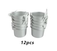TEMU 12 moldes circulares mini de aluminio para tartas con desmontable, anodizados antiadherentes, ideales para cupcakes, pan y postres - Fiestas, ceremonias de graduación
