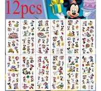 TEMU 12 pegatinas de Disney y Minnie para tableta y computadora - Diseño de dibujos animados para maletas, guitarras, Acción de Gracias, regalos de - Ideal para familiares y