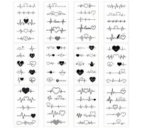 TEMU 12 pegatinas de tatuajes temporales SKEDIMU para fiestas, tatuajes falsos impermeables de larga duración con diseños de y , corporal realista para festivales, y uso diario