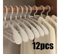 TEMU 12 perchas de plástico duraderas, súper gruesas, hombros anchos, gancho giratorio de , antideslizantes, tratamiento , aptas para ropa de adulto, Navidad, regalos de Navidad