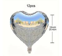 TEMU 12 Piezas de Globos Plateados de de 10 Pulgadas, Decoración para Fiestas con Temática de Camping, Regalo de Boda o Graduación, Suministros para y
