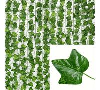 TEMU 12 Piezas de Plantas Artificiales para Decoración de Habitaciones, Jardín, Oficina y ; Guirnalda Verde Colgante con Follaje Rattan DIY Para o Adorno del Día a en , Invierno Navideño e Halloween