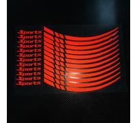 TEMU 12 piezas/juego de pegatinas reflectantes para ruedas de coche, pegatinas decorativas, pegatinas de para bujes de motocicleta