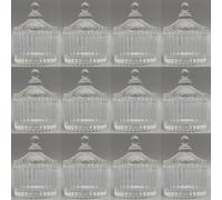 TEMU 12 piezas Retro Exquisito Yurt Crystal Mini Porta Velas de Aromaterapia