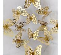 TEMU 12 pzas. Decoraciones de mariposas 3D, pegatinas de mariposas realistas, adecuadas para decoración del hogar, , habitación, pared, refrigerador y gabinete
