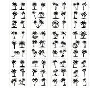 TEMU 12 Tatuajes Temporales Negra, para Decoración de Fiestas, Stickers de Tatuajes Falsos Impermeables de Larga Duración, Corporal, Tamaño: 10X6Cm