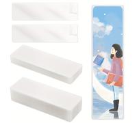 TEMU 120 Fundas Transparentes para Marcadores, Fundas de Plástico para Marcadores, Cubiertas Laminadas para Marcadores, Bolsas de Laminado Térmico para Amantes de los Libros, y Lectura