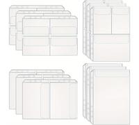 TEMU 12pcs Fundas de Carpeta A5 de PVC, Inserciones de Sobres de Efectivo de 6 Agujeros, Bolsillos Mini para Almacenamiento y Organización de Tarjetas Fotográficas