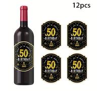 TEMU 12pcs Pegatinas para Botellas de 18//40//70/80, Calcomanías DIY No Adhesivas para Fiestas de , Decoración con Números Dorados Impresos (Capa Sin ), Sin - Considerar Comprar