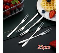 TEMU 13/25 piezas de tenedores de acero inoxidable para el hogar, tenedores de mesa, juego de tenedores de postre occidentales, tenedor para , tenedor para fruta, utensilios de cocina esenciales