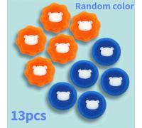 TEMU 13 Bolas Reutilizables para Quitar Pelo de Mascotas, Filtro de Pelusa Automático para Lavadora, Limpiador de Ropa Doméstico para Pelo de , Color Azul y Naranja, Duradero