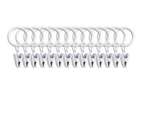 TEMU 14 Anillos para Cortinas con Clips, Ganchos para Anillos de Cortina, Clips para Colgar para Colgar Cortinajes, Anillos de 1 de Diámetro Interior