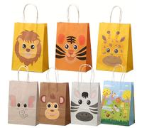 TEMU 14 piezas Bolsa de Regalo para de , Bolsas de Empaque con Diseño de Elefante y Animales de Dibujos Animados, Bolsa de Papel Decorativa para Pequeñas Empresas