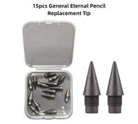 TEMU 15 puntas de lápiz de repuesto - Puntas de recambio borrables y sin necesidad de afilar para y dibujo, 2.0 mm
