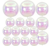 TEMU 16 piezas de globos 4D , esferas/redondas holográficas de lámina transparente para decoración de , , aniversarios, fiestas de , decoraciones duraderas de película de aluminio para fiestas de