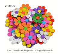 TEMU 160pcs Pegatinas de Flores de Espuma , Pegatina de Flor Hexagonal, Adecuado para Manualidades y Proyectos DIY, Mate, Decoración Autoadhesiva de Goma, etc