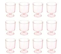 TEMU 17 Piezas de Vasos Rosas, Vasos para Fiestas - 150ml Redondos para Postres, Mousse, Helado, Pudín, y Bebidas, Ideales para Fiestas, y Decoraciones , Vajilla Elegante, Vajilla Reutilizable