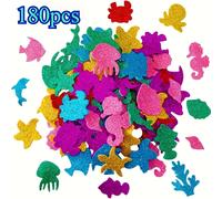 TEMU 180/300 piezas de Pegatinas de Espuma con Temática - Autoadhesivas para Manualidades DIY, Scrapbooking, Tarjetas de Felicitación y Decoración del Hogar, Colores Surtidos (Rosa, Azul, Verde, , )