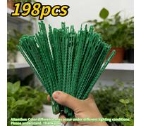 TEMU 198 piezas de ataduras extralargas de 17 cm ajustables para plantas de jardín - Pinzas reutilizables para , enredaderas y plantas de tomate, correas de soporte flexibles