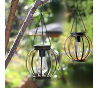 TEMU 1pc/2pcs Faroles Solares para Exteriores, Luces Solares Colgantes para Decoración de Jardín Exterior, Adecuadas para Jardín, Patio, , e Iluminación de