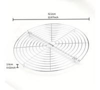 TEMU 1pc/2pcs Rejilla de Enfriamiento Redonda de Acero Inoxidable - Plegable para Cocinar, Hornear, Enlatar y Cocinar al Vapor | Accesorios de Cocina Versátiles y Duraderos