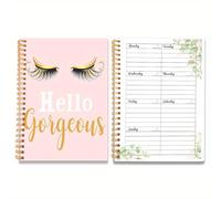 TEMU 1pc A5 Delicado Lápiz de Pestañas Sin , Cuaderno de Agenda Diaria Semanal, Planner Semanal, Papelería de Oficina Escolar, Establecimiento de y Planificación, 8.3X5.5 in