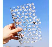 TEMU 1pc A6 Pequeña de Papel Transparente PVC Carpeta de Hojas Suelta Impermeable Presupuesto Manual de Cuenta Cuaderno