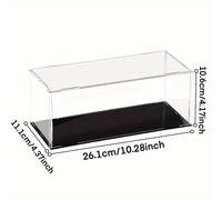 TEMU 1pc Acrílica Removible - 10.28 X 4.37 X 4.17 Pulgadas, Vitrina de Exhibición de Modelos a , Estante de Exhibición Acrílico Transparente, Diseño Desmontable, Fácil de Instalar