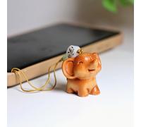 TEMU 1pc Adorno Colgante de Elefante de Madera, Pequeño Elefante Regalo de Navidad