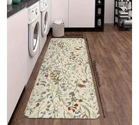 TEMU 1pc Alfombra Rústica de Diatomita Floral - 100% Poliéster para Interior/Exterior, Cómoda y Resistente para Cocinas, Pasillos, Balcóns, Salas o Dormitorios - Decorativa y Lavable a