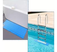 TEMU 1pc Alfombrilla para Escalera y Degradado de Piscina 17.7x29.5 Pulgadas, Accesorios Antideslizantes Para Albercas Elevadas, Protección en la Entrada