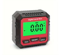 TEMU 1pc ANJKFLUR Transportador Digital con LCD Retroiluminado y Base Magnética - Medidor de Ángulo Portátil, Inclinómetro Adecuado para Topografía, Laboratorios de Física, , Techado, Carpintería