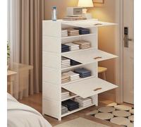TEMU 1pc Armario Metálico Grande y Resistente para Zapatos - Estante Abierto de 7 Niveles, Diseño Vertical Ahorrador de , Ideal para Entrada, Dormitorio, Cocina u Oficina en Casa