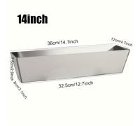 TEMU 1pc Bandeja de 14" de Acero Inoxidable para Adhesivo de Paneles de Yeso, Cubeta de Herramientas para Paneles de Yeso