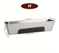 TEMU 1pc Bandeja de ladrillo de yeso de acero inoxidable de 10''/12" /14'' con agarre antideslizante, bandeja de herramientas para paneles de yeso