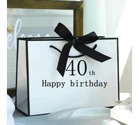 TEMU 1pc Bolsa de Regalo de 40 - Base Ancha Plegable Reutilizable con Diseño Resistente/Día //Navidad/Día de San Valentín Versátil - Elegante de Regalo