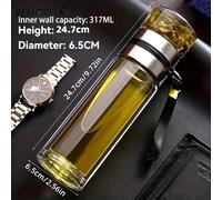 TEMU 1pc Botella de Té de Vidrio KEMORELA - con Cámara de Separación de Agua de Pared, Taza de Té para Té Suelto, Bolsitas de Té, para Viajes, Camping, & Vidrio, Multiusos