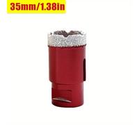 TEMU 1pc Broca de diamante soldada al vacío con rosca M14 roja 6/10/25/30/35/40/68mm Abreagujeros de soldadura M14 para baldosas cerámicas, mármol, granito