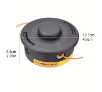 TEMU 1pc Cabezal de Recortadora de Acero de Calidad 25-2/40-2 - Plástico Duradero, para Equipos Eléctricos y de Cuidado del Césped al