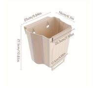 TEMU 1pc Cocina Plegable Cubo de Basura, Armario Doméstico Colgante de Almacenamiento de Basura, Sin Doblar Cubo de Basura de Gran Diámetro Engrosado, Accesorios de Cocina